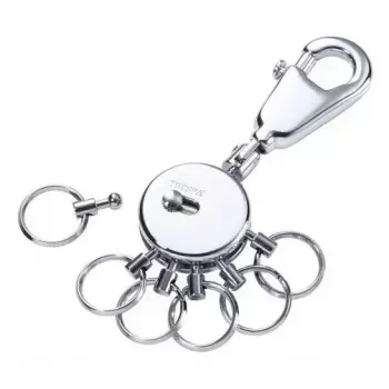 Portachiavi TROIKA PATENT argento ottone 25 mm larghezza 90 mm profondità