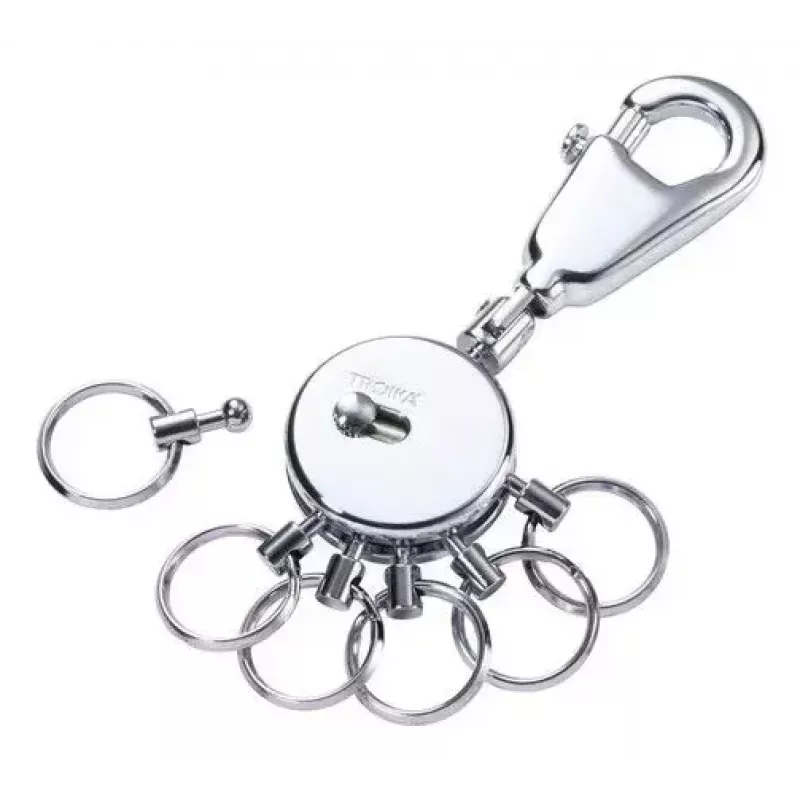 TROIKA PATENT KYR60/CH portachiavi, argento, lucido