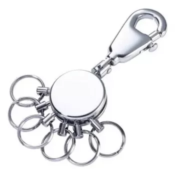 Portachiavi TROIKA PATENT argento ottone 25 mm larghezza 90 mm profondità