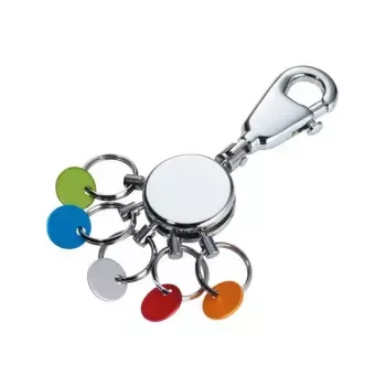 Portachiavi TROIKA PATENT/Colour KYR61/CH multicolore argento ottone