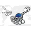 Portachiavi TROIKA AROUND THE WORLD blu argento metallo 25x90x9mm