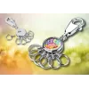 Portachiavi TROIKA COLOURFUL LEAVES multicolore argento metallo