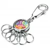 Portachiavi TROIKA COLOURFUL LEAVES multicolore argento metallo