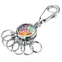 Portachiavi TROIKA COLOURFUL LEAVES multicolore argento metallo