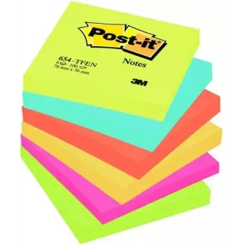 Note adesive quadrate 3M M654TFEN blu verde arancione rosa giallo