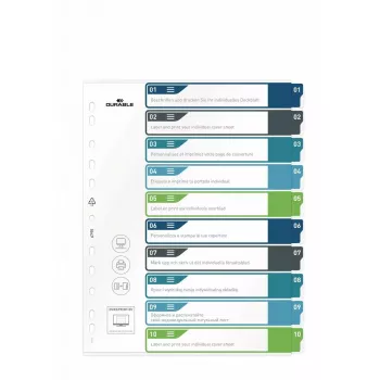 Indice a linguette bianche Durable 679527 multicolore polipropilene PP