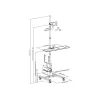 Carrello multimediale Equip 17 inch-32 inch monitor singolo postazione di lavoro mobile