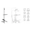 Carrello multimediale Equip 17 inch-32 inch monitor singolo postazione di lavoro mobile