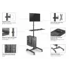 Carrello multimediale Equip 17 inch-32 inch monitor singolo postazione di lavoro mobile