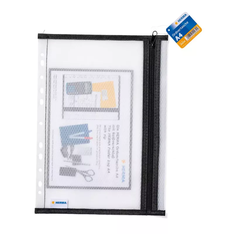 Cartellina trasparente HERMA A4 nero materiale EVA 230x320mm