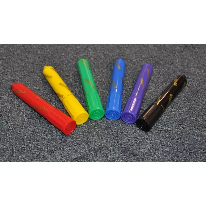 Pastello Malinos 301036 6 pezzi multicolore nero blu verde rosso viola giallo