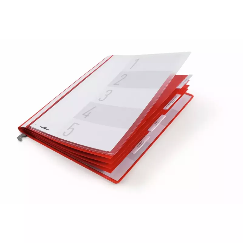 Durable Cartella personale con guida di sospensione, A4, 5 scomparti, rosso