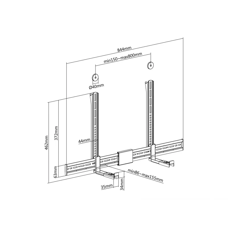 Supporto per soundbar Equip supporto universale per soundbar