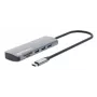 Dock/hub USB-C Manhattan con lettore di schede, porte (x7): Ethernet, HDMI, USB-A (x3) e USB-C (x2), con Power Delivery (PD) 100 W – richiede caricabatterie USB-C esterno (non incluso). Alimentato via USB (nessun alimentatore esterno necessario) quando PD non è utilizzato.