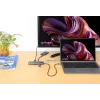 Dock/hub USB-C Manhattan con lettore di schede, porte (x7): Ethernet, HDMI, USB-A (x3) e USB-C (x2), con Power Delivery (PD) 100 W – richiede caricabatterie USB-C esterno (non incluso). Alimentato via USB (nessun alimentatore esterno necessario) quando PD non è utilizzato.