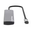 Dock/hub USB-C Manhattan con lettore di schede, porte (x7): Ethernet, HDMI, USB-A (x3) e USB-C (x2), con Power Delivery (PD) 100 W – richiede caricabatterie USB-C esterno (non incluso). Alimentato via USB (nessun alimentatore esterno necessario) quando PD non è utilizzato.