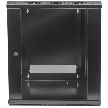 Intellinet armadio di rete 19 pollici – montaggio a parete (standard), 9HE, profondità 600 mm, nero, smontato, max 60 kg, adatto anche per posizionamento su tavolo o pavimento, profondità utile 410 mm, porta in metallo e vetro, pannello posteriore, pannelli laterali rimovibili, parti per il montaggio a parete (ad es. viti/tasselli) non incluse