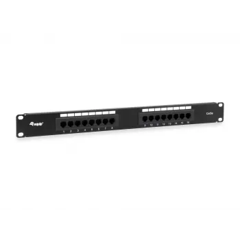 Equip patch panel 16 porte Cat.5e non schermato, nero