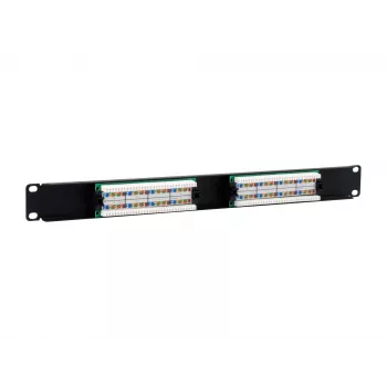 Equip patch panel 16 porte Cat.5e non schermato, nero