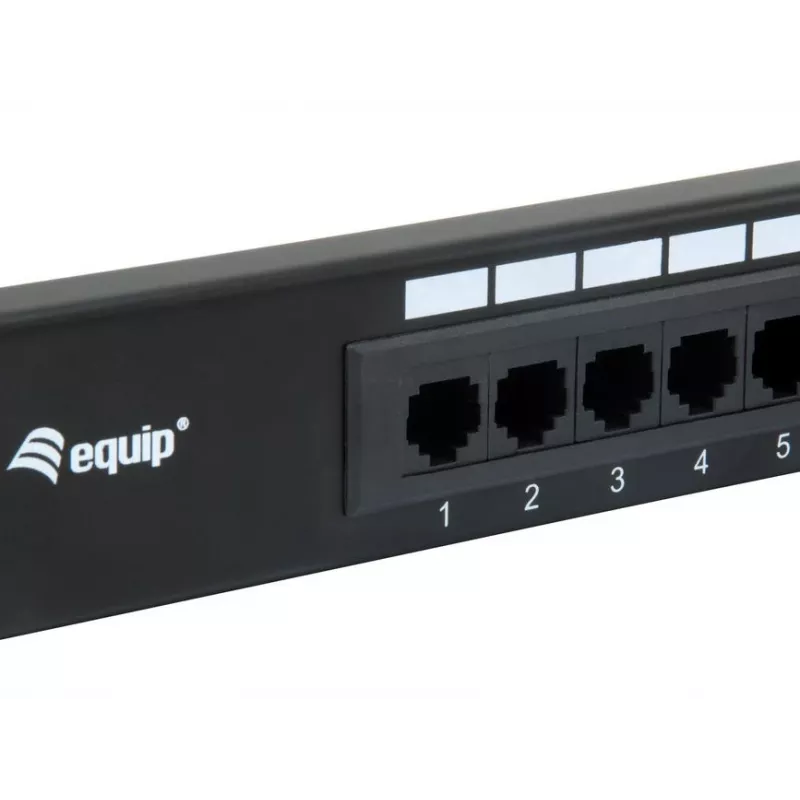 Equip patch panel 16 porte Cat.5e non schermato, nero