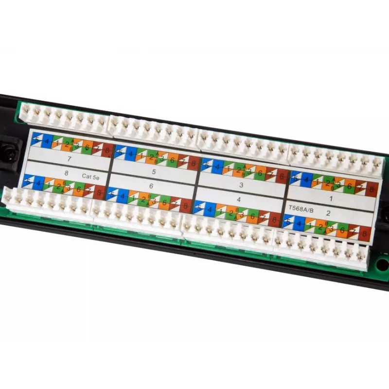 Equip patch panel 16 porte Cat.5e non schermato, nero