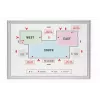 Cornice da parete Durable 500923 660 x 900 mm rettangolare argento alluminio