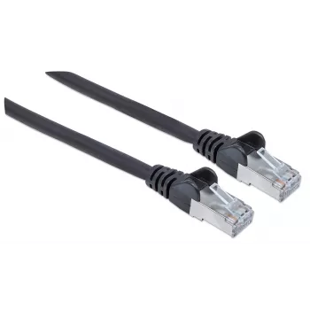 Cavo patch di rete Intellinet, Cat6, 7,5 m, nero, rame, S/FTP, LSOH / LSZH, PVC, RJ45, contatti dorati, guaina antikink, con guaina, garanzia a vita