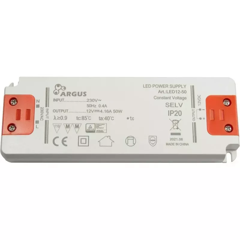 Driver LED Inter-Tech LED12-50 50W IP20 100000h