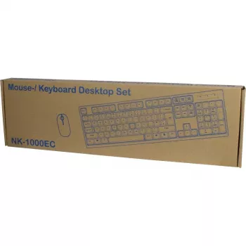 Tastiera Inter-Tech NK-1000EC mouse inclusi Ufficio USB QWERTY nero