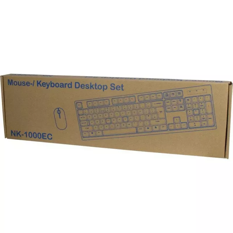 Tastiera Inter-Tech NK-1000EC mouse inclusi Ufficio USB QWERTY nero