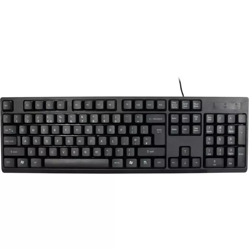 Tastiera Inter-Tech NK-1000EC mouse inclusi Ufficio USB QWERTY nero
