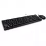 Tastiera Inter-Tech NK-1000EC mouse inclusi Ufficio USB QWERTY nero