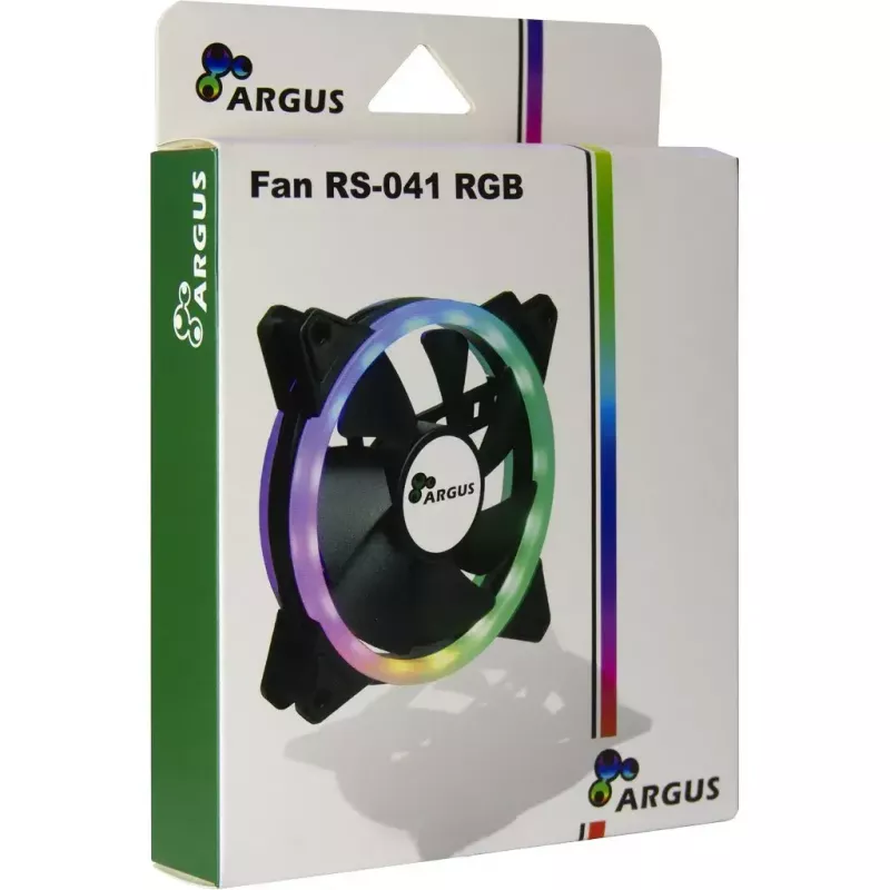 Ventola Inter-Tech RS-041 RGB 12 cm nero