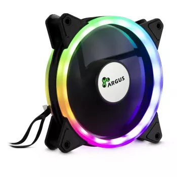 Ventola Inter-Tech RS-041 RGB 12 cm nero
