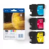 Cartuccia d'inchiostro Brother LC1100RBWBPDR 3 pz. originale ciano, magenta, giallo