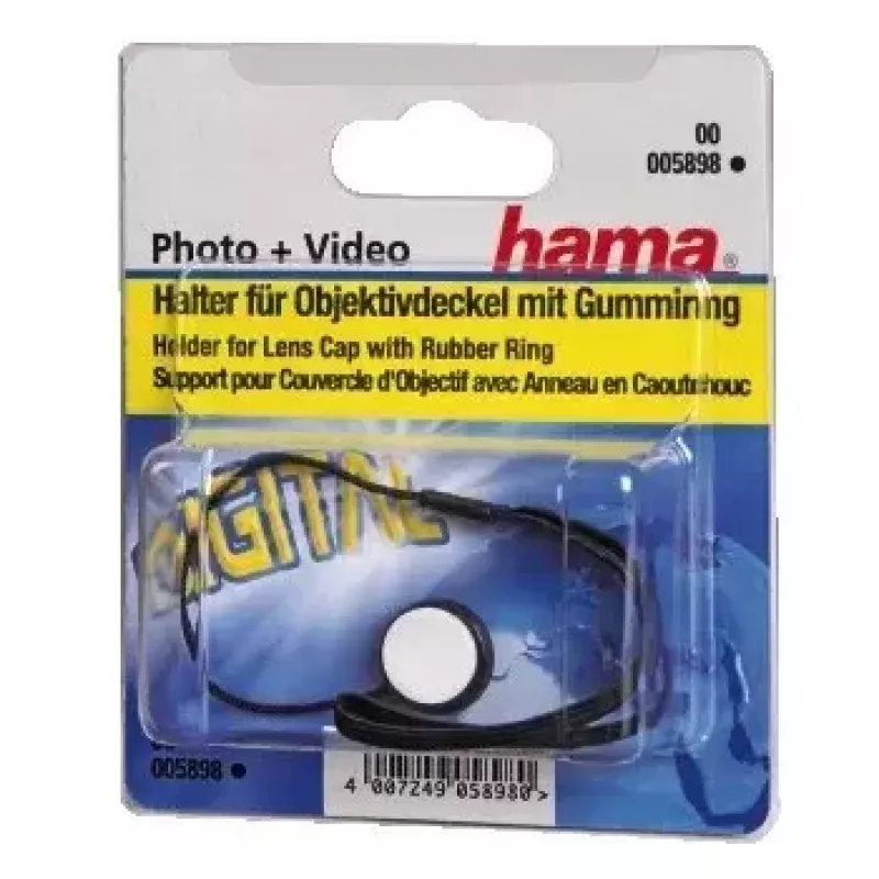 Supporto per tappo obiettivo Hama 5898 nero