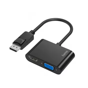 Hama 00200334 Adattatore video DisplayPort su HDMI + VGA (D-Sub) nero