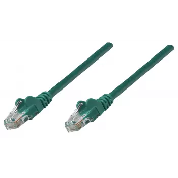 Cavo patch di rete Intellinet, Cat6, 1,5 m, verde, rame, S/FTP, LSOH/LSZH, PVC, RJ45, contatti placcati oro, guaina antitorsione, schermato, garanzia a vita