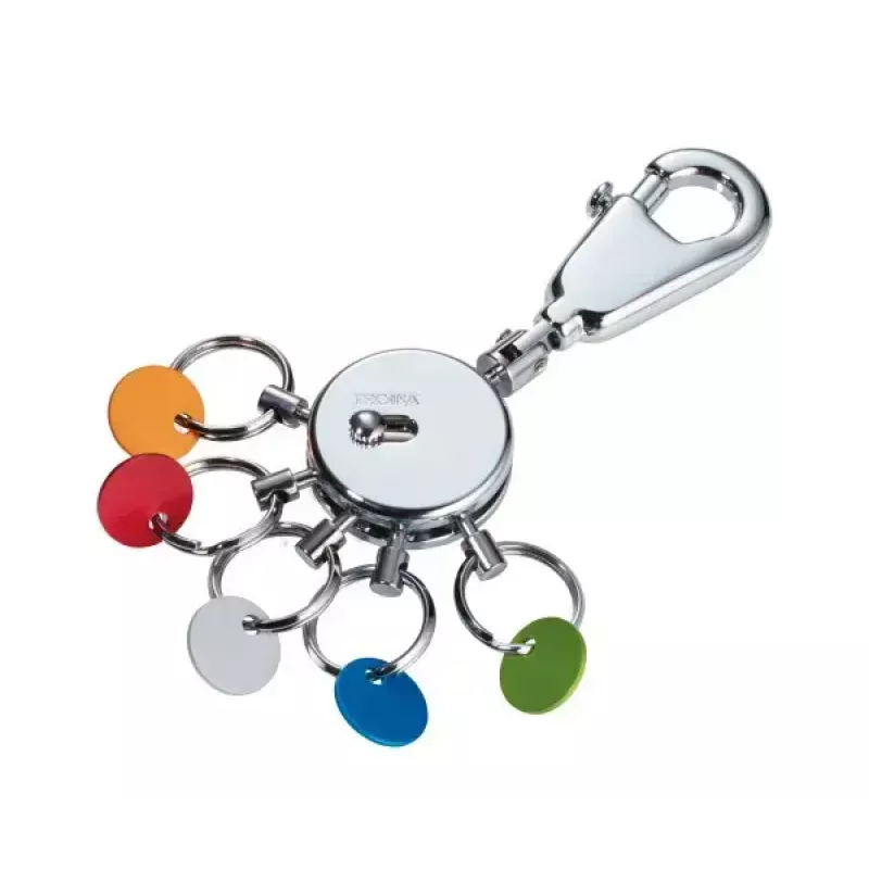 Portachiavi moschettone TROIKA KYR61/MC multicolore argento metallo 25 mm