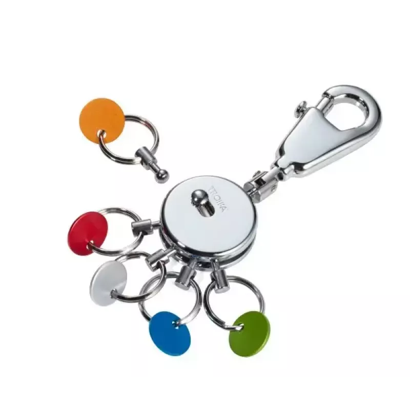 Portachiavi moschettone TROIKA KYR61/MC multicolore argento metallo 25 mm