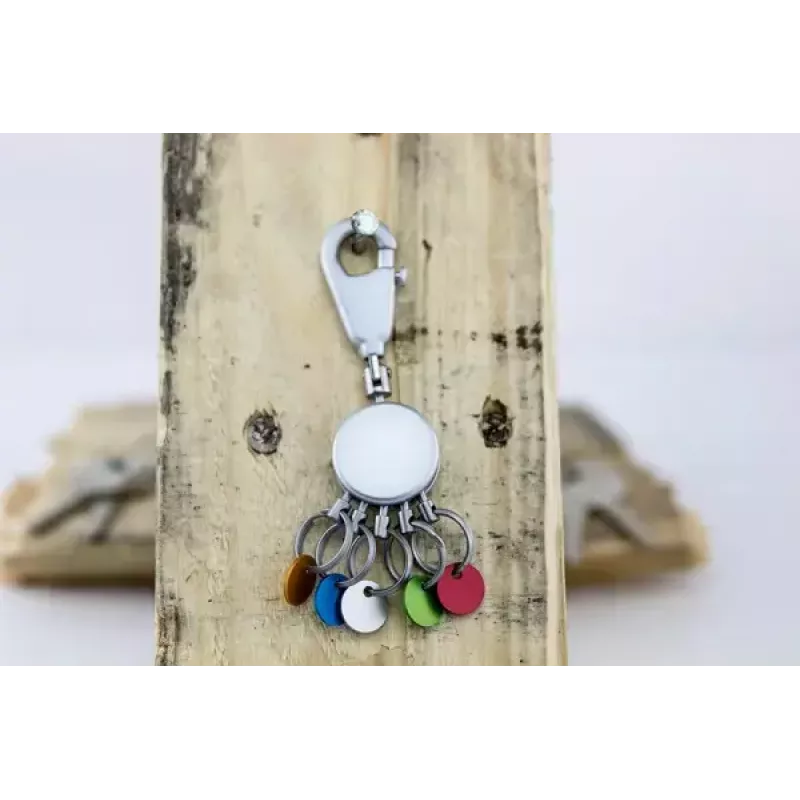 Portachiavi moschettone TROIKA KYR61/MC multicolore argento metallo 25 mm