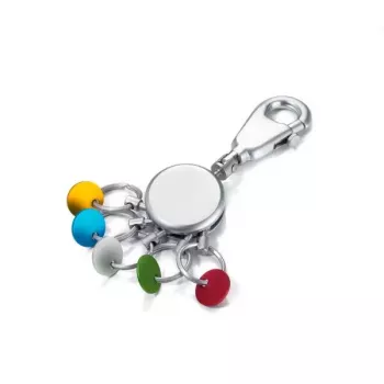 Portachiavi moschettone TROIKA KYR61/MC multicolore argento metallo 25 mm