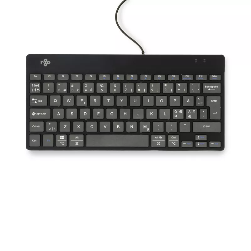 Tastiera ergonomica R-Go Tools R-Go Compact Break, tastiera compatta con software per pause, QWERTY (NORDIC), con filo, nero