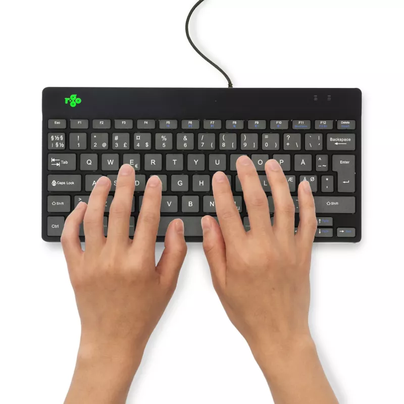Tastiera ergonomica R-Go Tools R-Go Compact Break, tastiera compatta con software per pause, QWERTY (NORDIC), con filo, nero