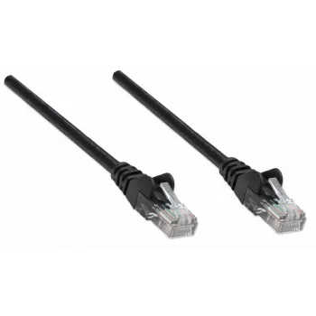 Intellinet cavo patch di rete, Cat5e, 10 m, nero, CCA, U/UTP, PVC, RJ45, contatti dorati, protezione anti-piegatura, scarico di trazione, garanzia a vita