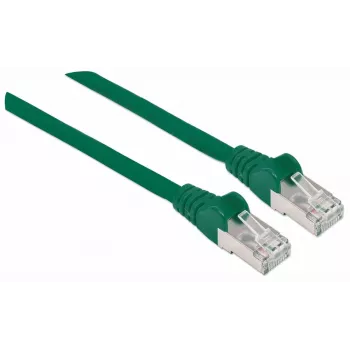 Intellinet cavo patch di rete, cavo Cat7/connettori Cat6A, 1,5 m, verde, rame, S/FTP, LSOH/LSZH, PVC, RJ45, contatti dorati, senza linguetta, protezione anti-piega stampata, garanzia a vita