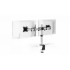 Durable SELECT Supporto per monitor 509523 per 2 monitor, fissaggio da scrivania, argento