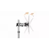 Durable SELECT Supporto per monitor 509523 per 2 monitor, fissaggio da scrivania, argento