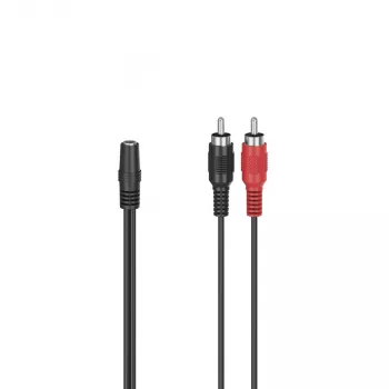 Hama 00205186 cavo audio 0,1 m 2 x RCA 3,5 mm nero, rosso