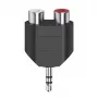 Hama 00205187 adattatore per cavo 3,5 mm a 2 x RCA nero argento